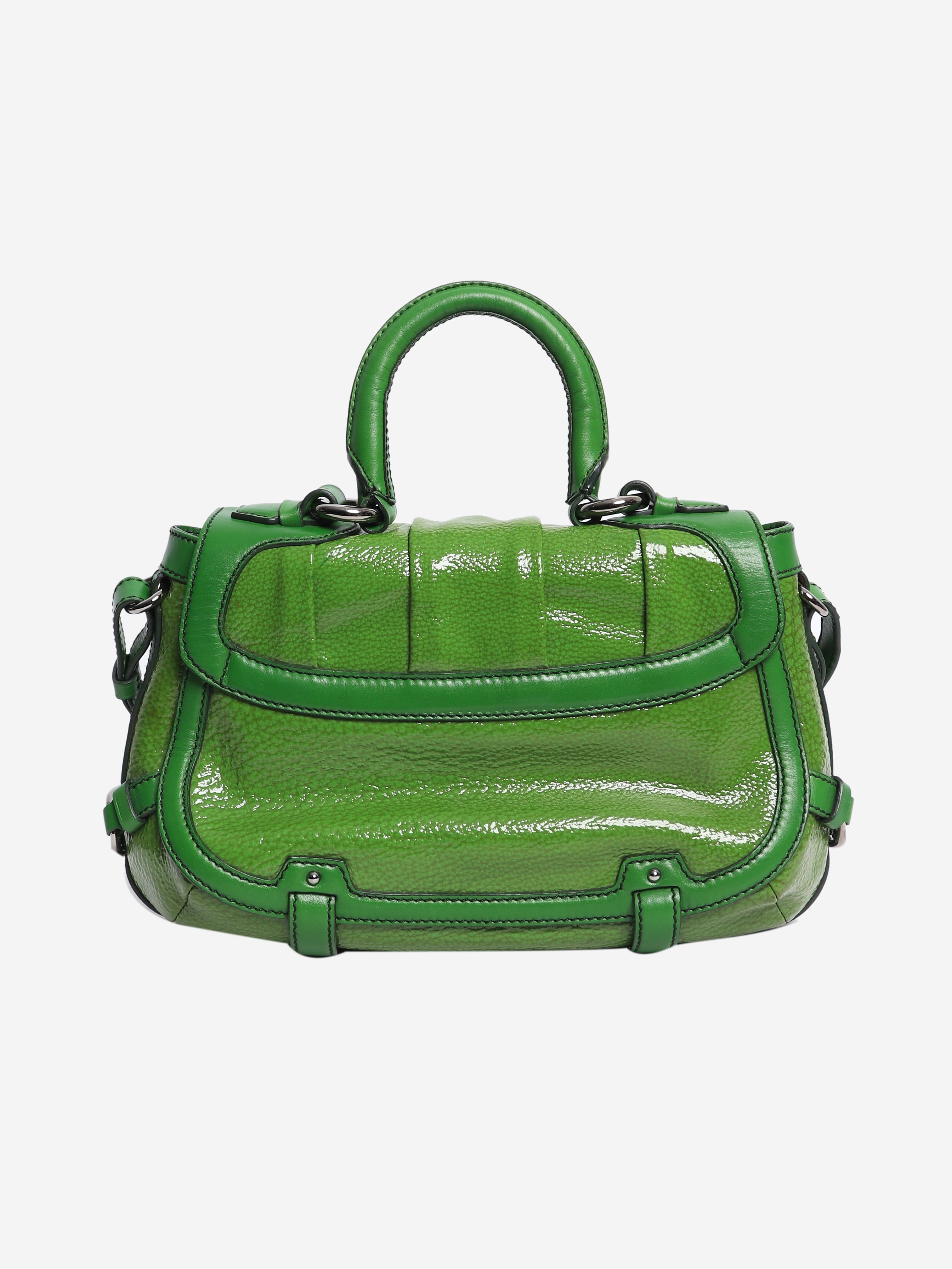 Green patent leather 2way bag Shoulder bags Celine 