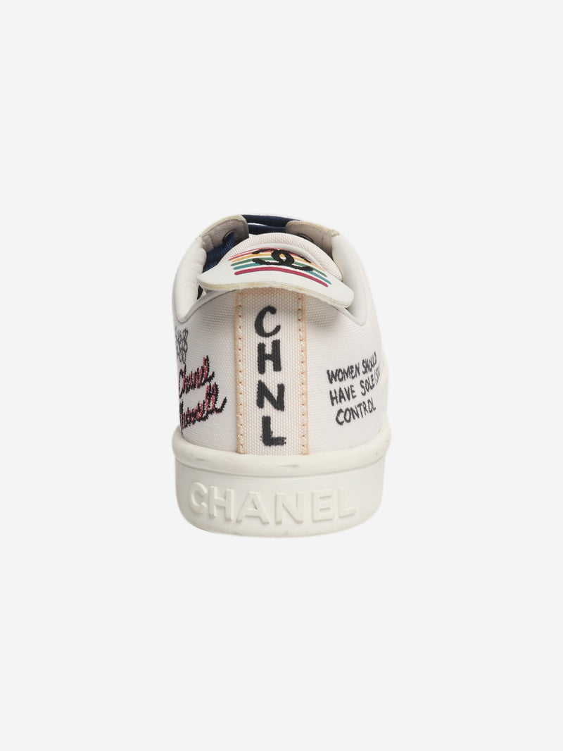 White Pharrell Williams canvas sneakers - size UK 7 Shoes Chanel 
