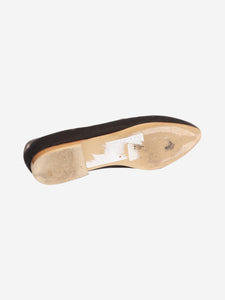 Le Monde Beryl Taupe velvet flat shoes