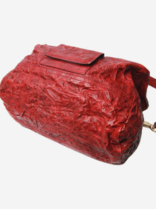 Givenchy Red crinkled leather shoulder bag