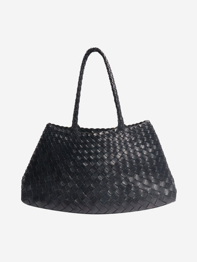 Black woven leather top handle bag Top Handle Bags Dragon Diffusion 