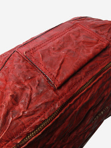 Givenchy Red crinkled leather shoulder bag