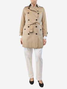 Burberry Neutral belted trench coat - size UK 8
