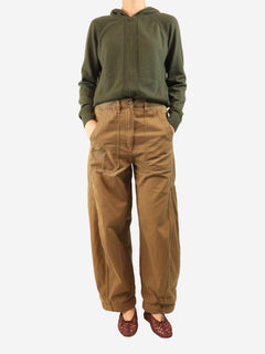 Brown cotton trousers - size UK 10 Trousers ME+EM 