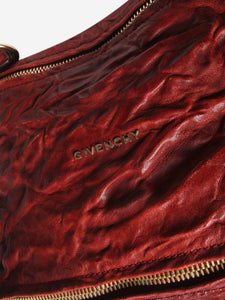 Givenchy Red crinkled leather shoulder bag