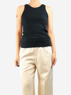 Black ribbed tank top - size L