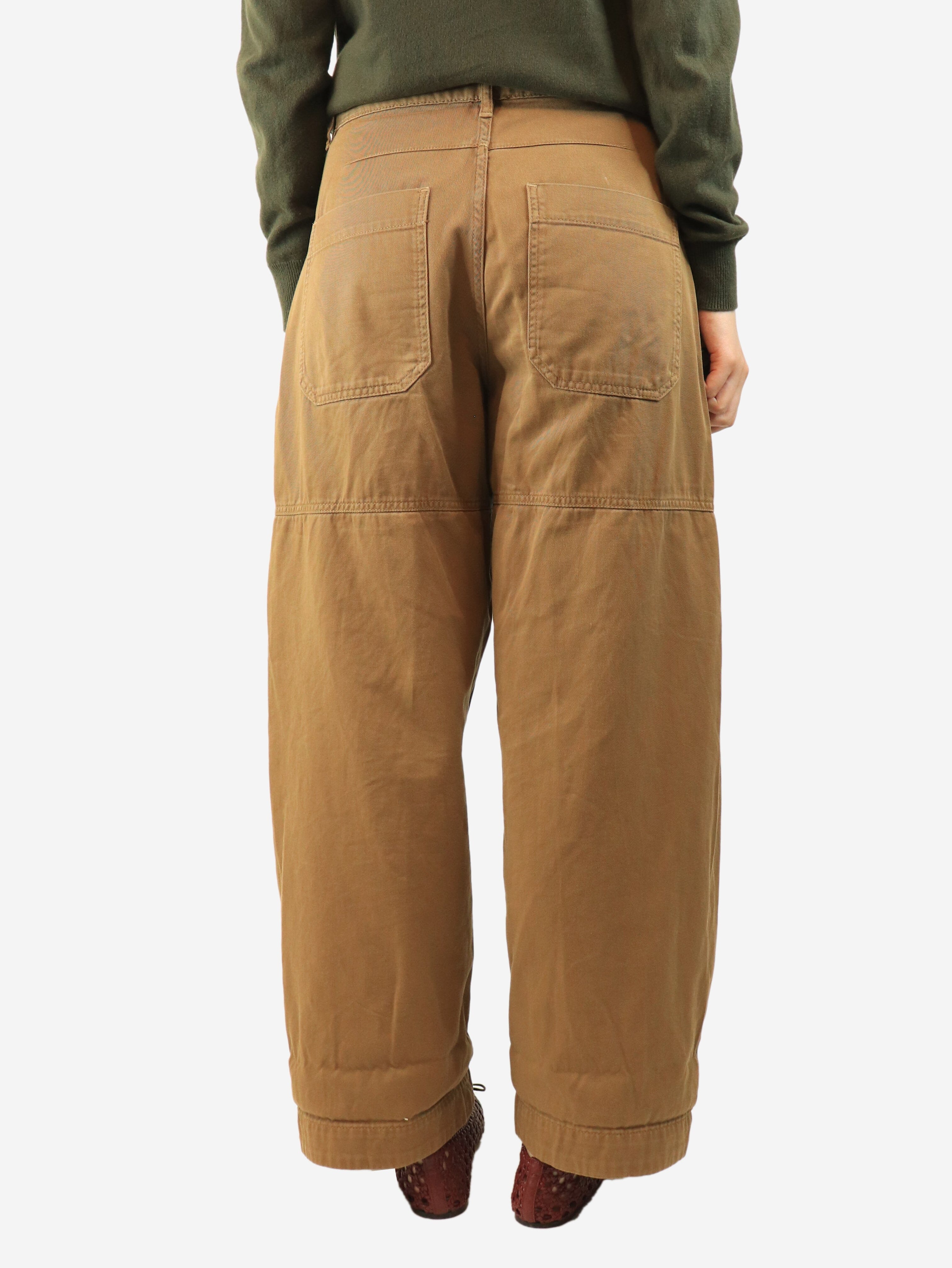 Brown cotton trousers - size UK 10 Trousers ME+EM 