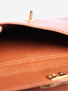 Chanel Tan vintage 1991 caviar Envelope tote bag