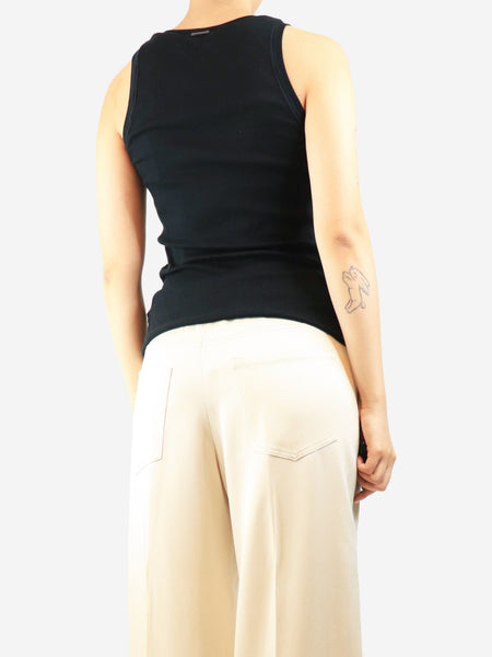 Black ribbed tank top - size L alternate image