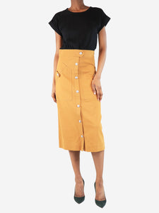Veronica Beard Black and brown Larsen midi dress - size XS