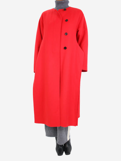 Red coat with side-slits - size DE 34 Coats & Jackets Jil Sander 
