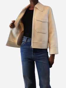 Rails Cream wool blend zipup jacket - size XS