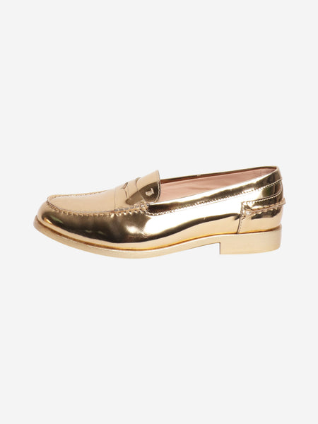 Gold patent loafers - size EU 41 product image
