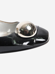 Prada Black patent pumps with silver ball - size EU 39 (UK 6)
