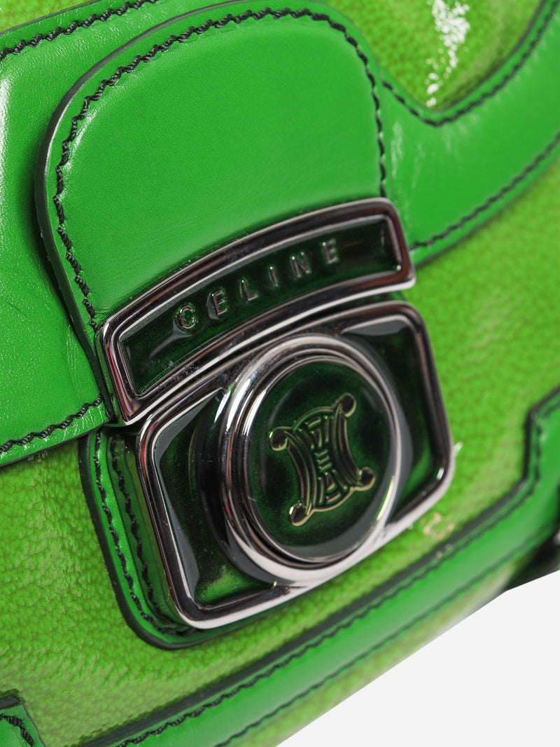 Green patent leather 2way bag Shoulder bags Celine 