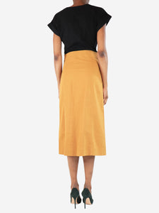 Veronica Beard Black and brown Larsen midi dress - size XS