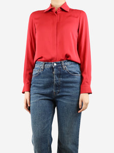 Max Mara Red silk shirt - size UK 8