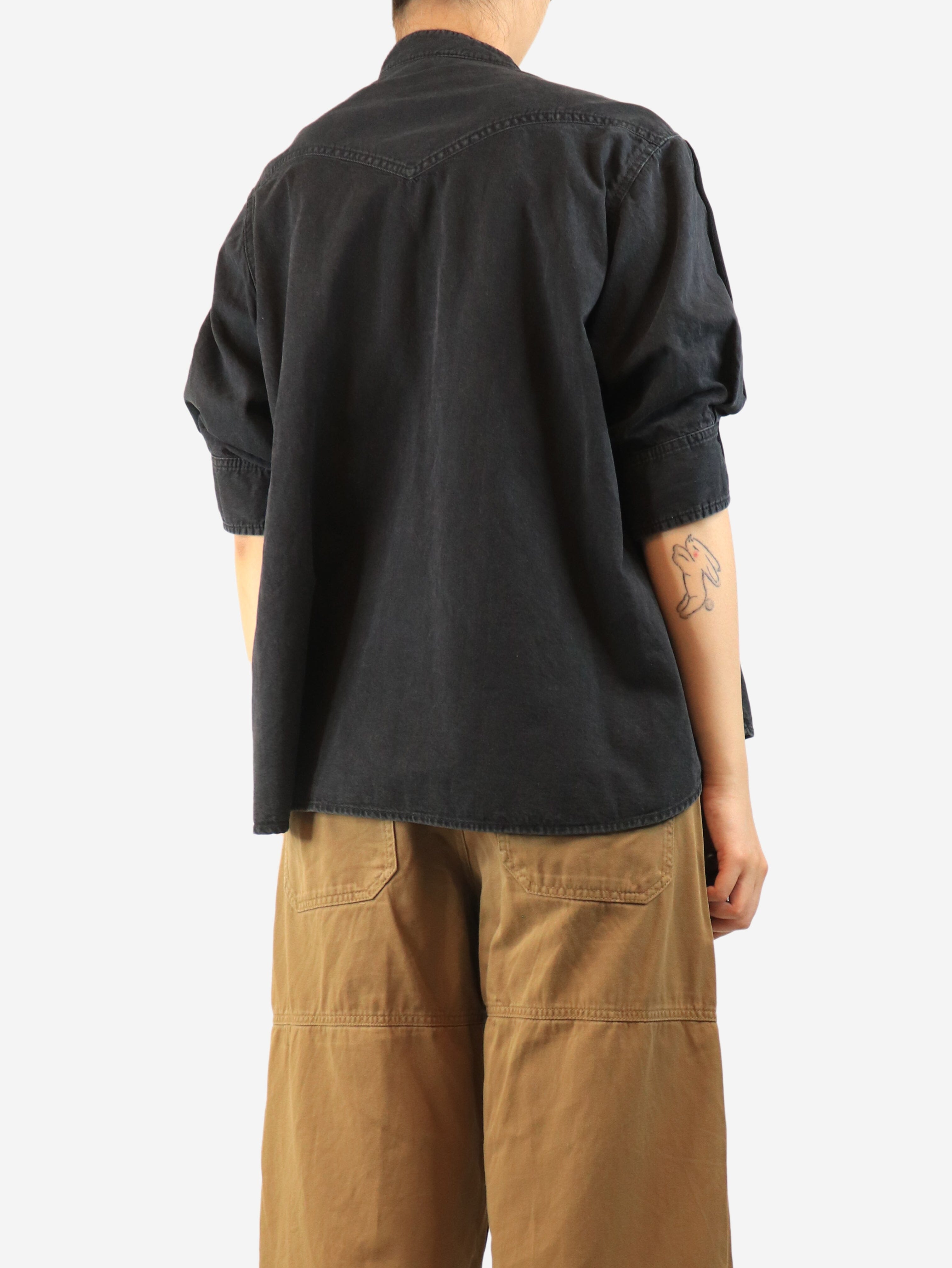 Black denim-knit top - size M Hats Sacai 