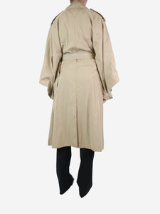 Bottega Veneta Neutral belted trench coat - size UK 8