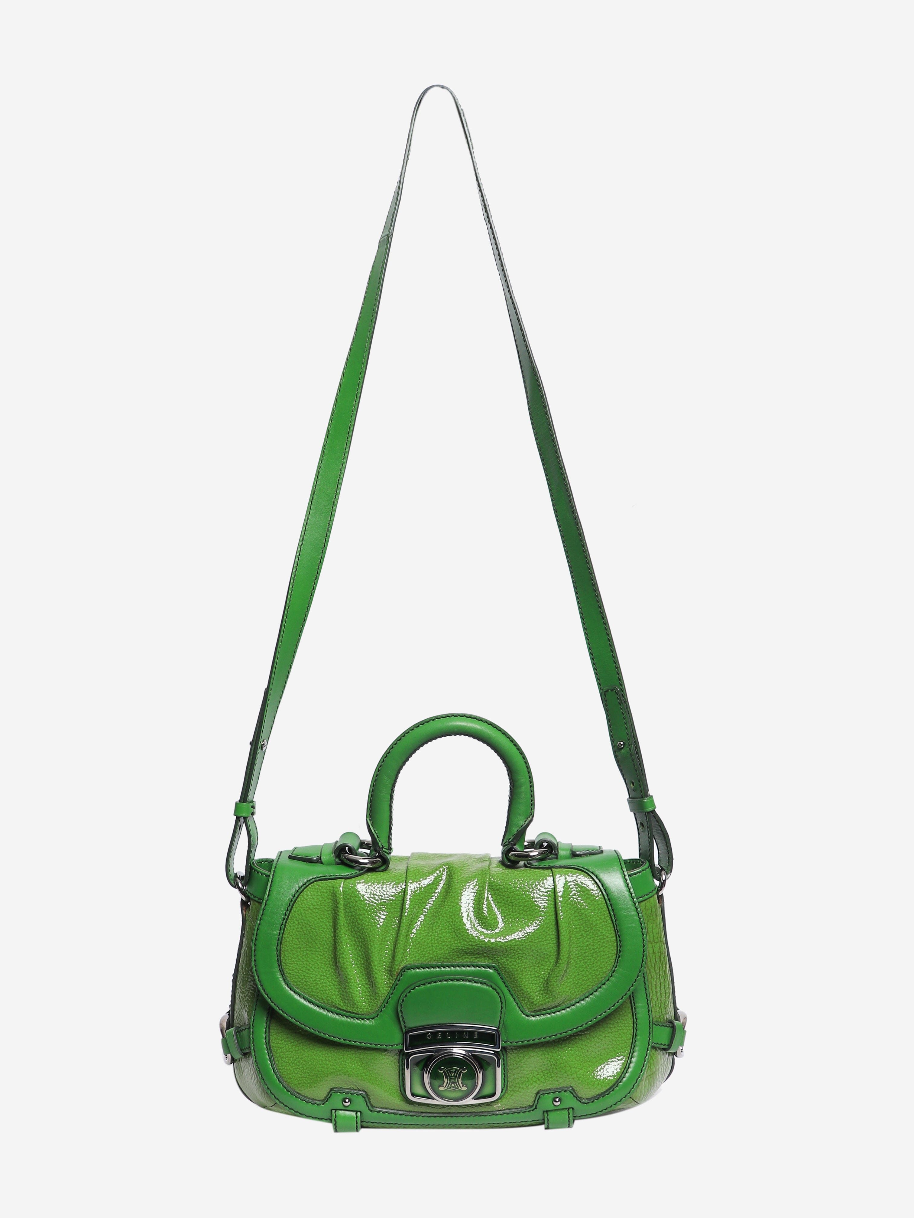 Green patent leather 2way bag Shoulder bags Celine 