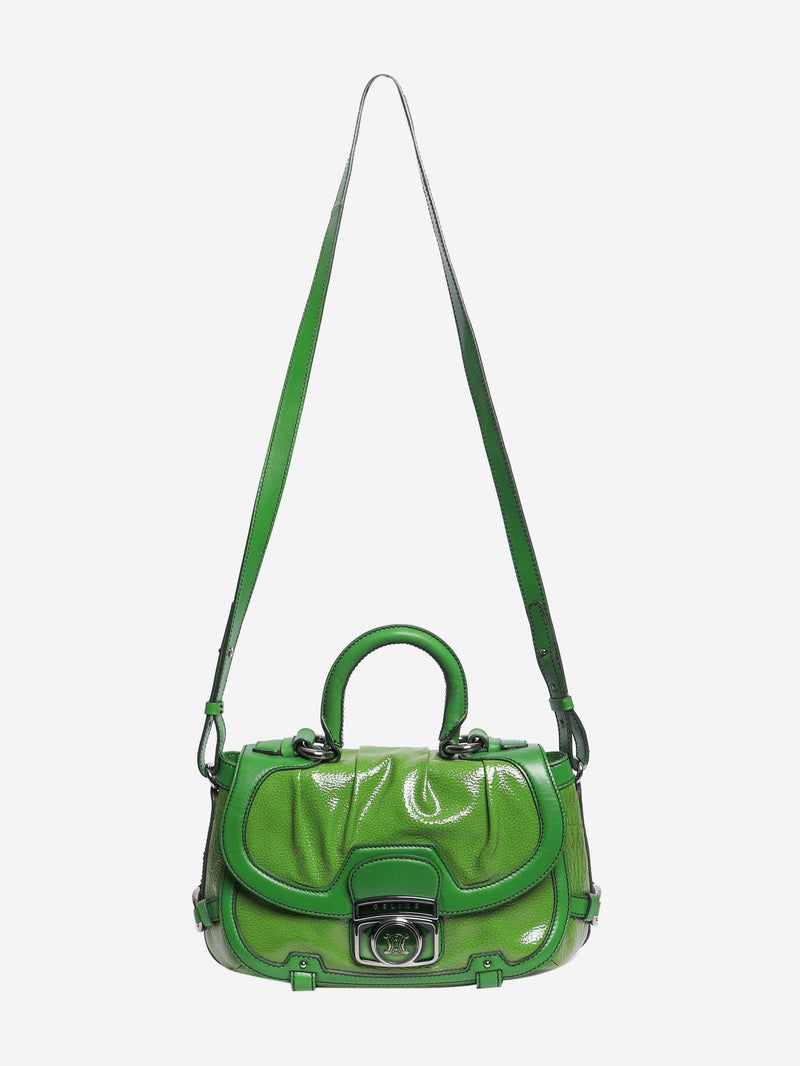 Green patent leather 2way bag Shoulder bags Celine 