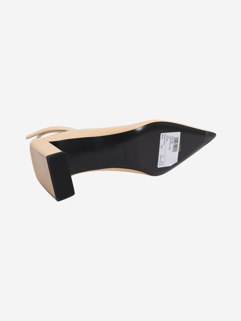 Butter yellow pointed-toe pumps - size EU 37.5 (UK 4.5) Heels Jil Sander 