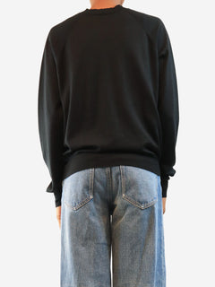 Black logo cardigan - size UK 4 Knitwear Miu Miu 