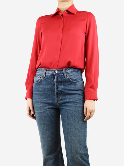 Red silk shirt - size UK 8 Tops Max Mara 