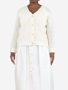 Olistic Cream Lima crochet cardigan - size L