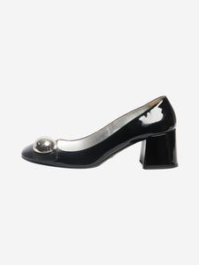 Prada Black patent pumps with silver ball - size EU 39 (UK 6)