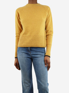 Brora Mustard cashmere jumper - size UK 10