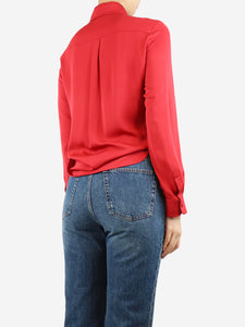 Max Mara Red silk shirt - size UK 8