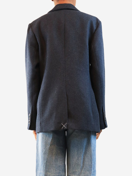 Navy Herringbone blazer - size XS alternate image