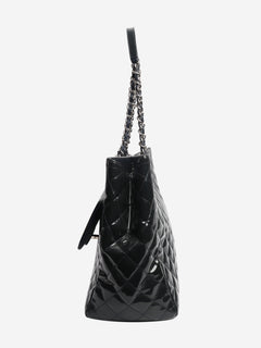 Navy 2014 patent quilted Coco Shine tote bag Tote Bags Chanel 