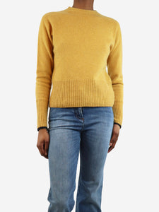 Brora Mustard cashmere jumper - size UK 10