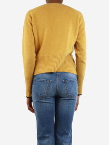 Brora Mustard cashmere jumper - size UK 10