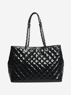 Navy 2014 patent quilted Coco Shine tote bag Tote Bags Chanel 