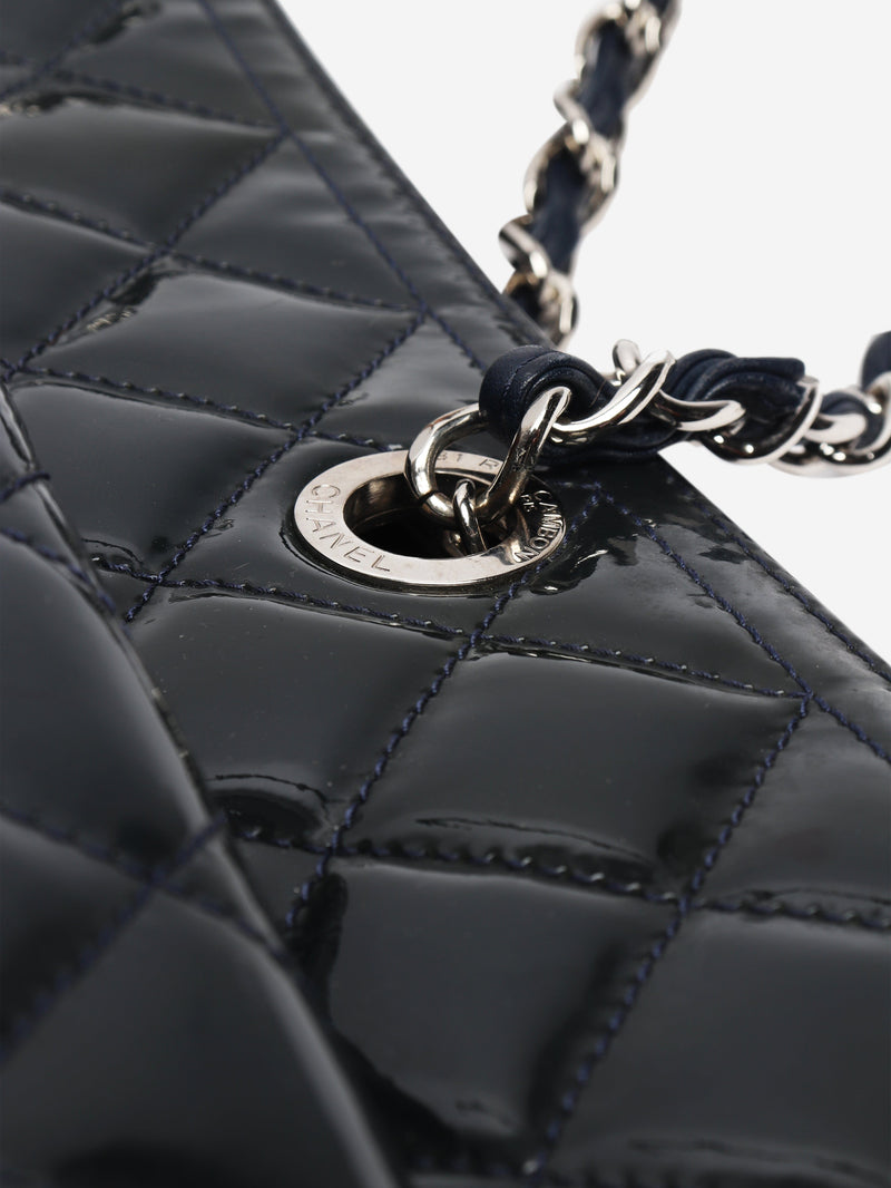 Navy 2014 patent quilted Coco Shine tote bag Tote Bags Chanel 