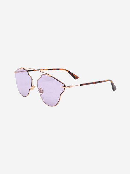 Gold metal-frame sunglasses alternate image