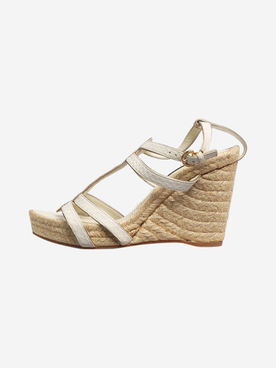 White wedge sandal heels - size EU 38 Heels Louis Vuitton 