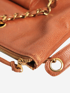 Chanel Tan vintage 1991 caviar Envelope tote bag