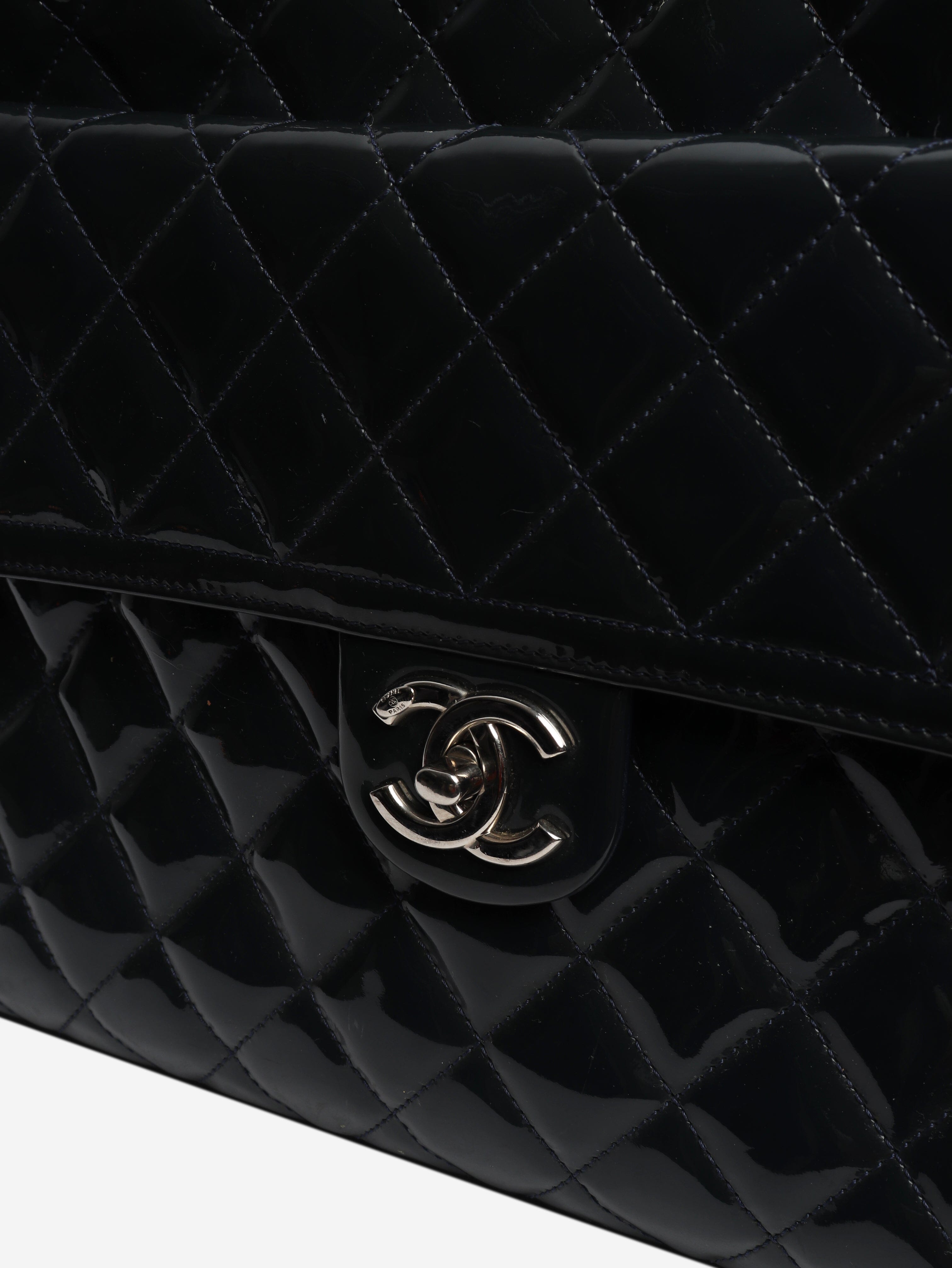 Navy 2014 patent quilted Coco Shine tote bag Tote Bags Chanel 