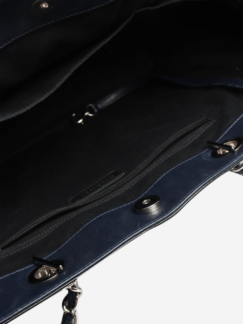 Navy 2014 patent quilted Coco Shine tote bag Tote Bags Chanel 