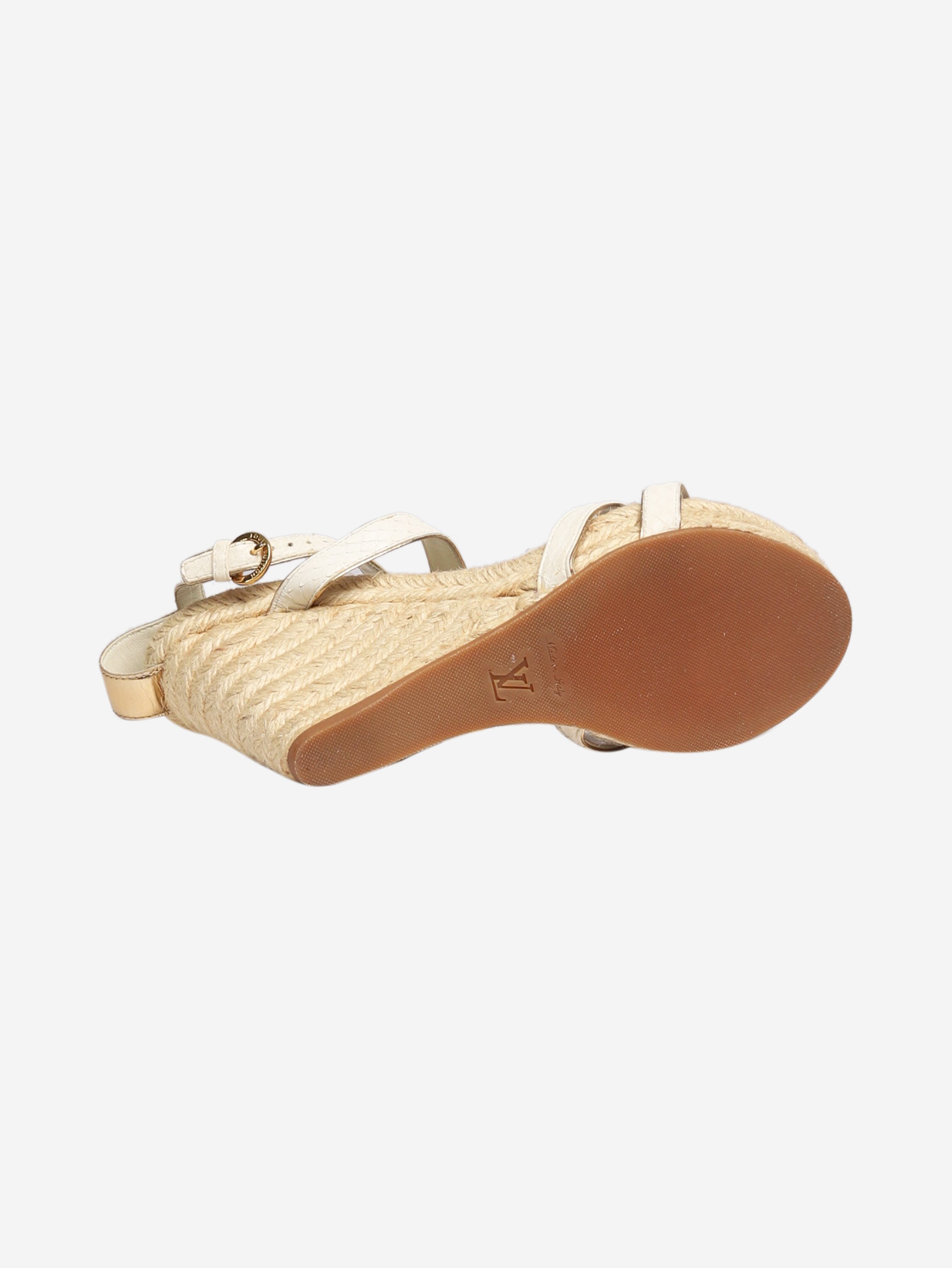 White wedge sandal heels - size EU 38 Heels Louis Vuitton 