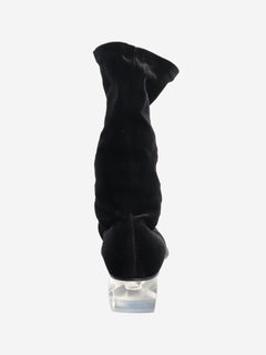 Black velvet ankle boots - size EU 41 Boots Giorgio Armani 