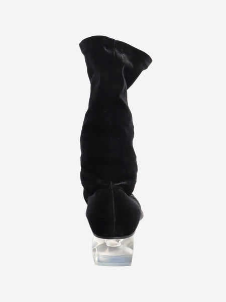 Black velvet ankle boots - size EU 41 alternate image