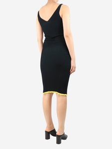 AZ Factory Black sleeveless ribbed midi dress - size S
