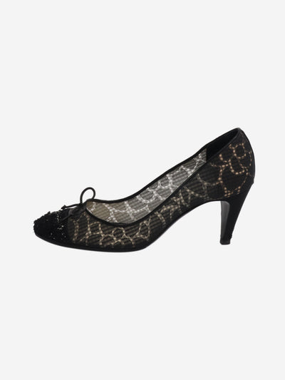 Black mesh bow pumps - size EU 39.5 Heels Chanel 