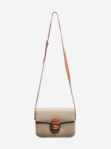 Celine Brown Triomphe monogram shoulder bag