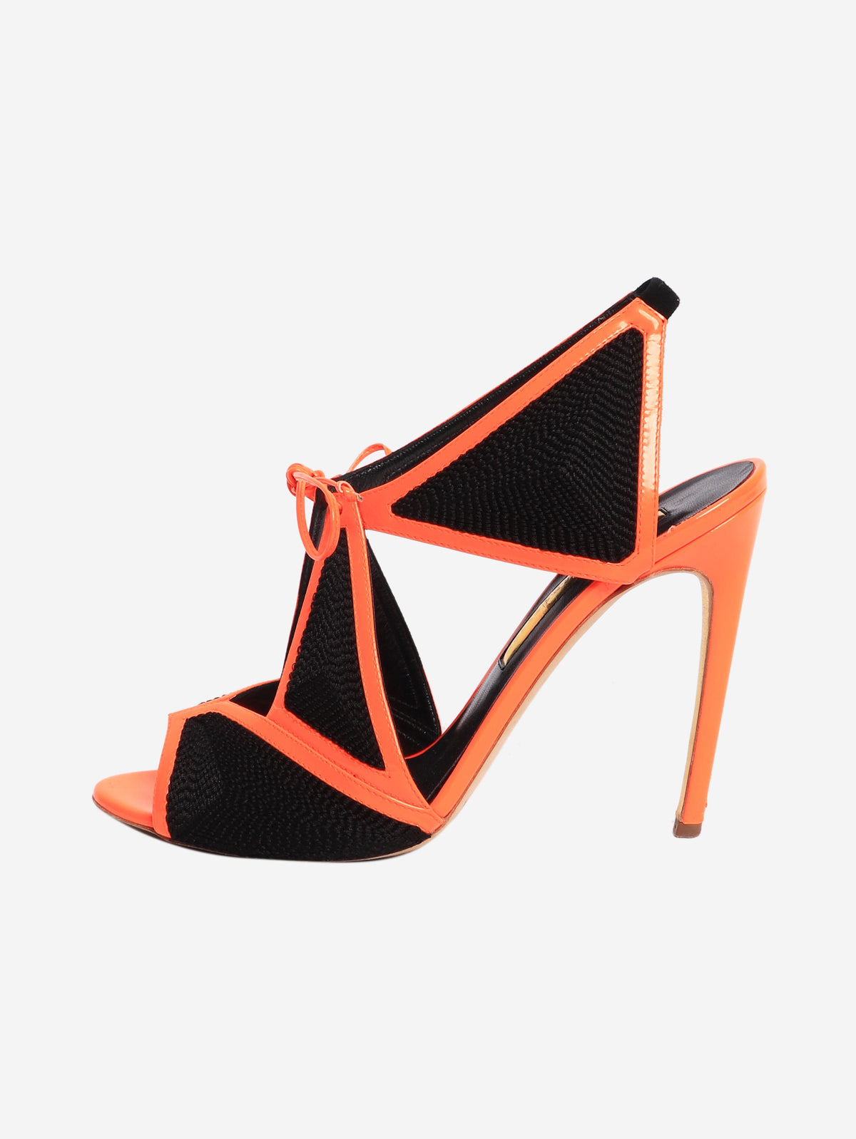 Black neon peep-toe sandals - size EU 39.5 Heels Rupert Sanderson 